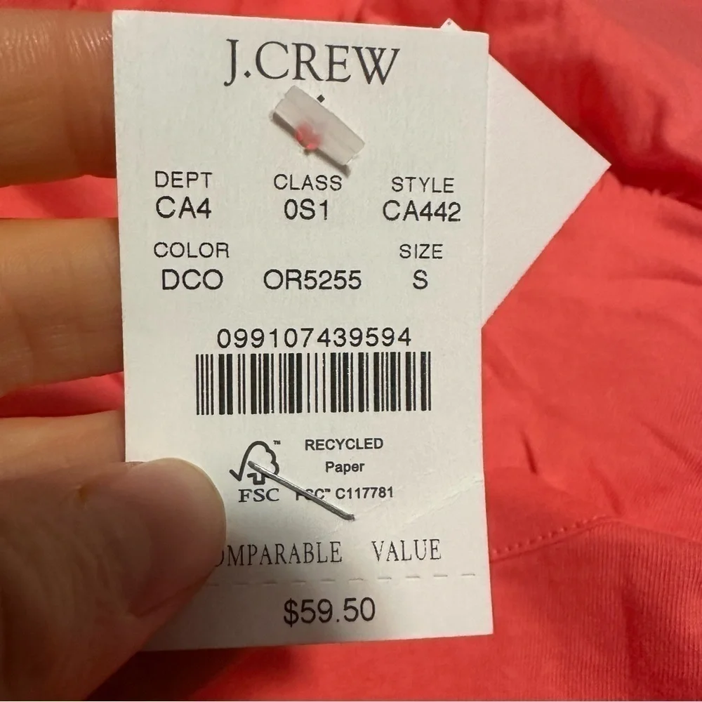 J crew dark coral Knit tiered mini dress